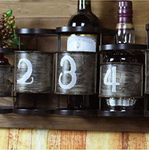 ZLJ Portabottiglie per Vino Porta Vino Mensola per Vino Portabottiglie da Parete in Metallo Portabottiglie in Legno massello Stile Americano Murale