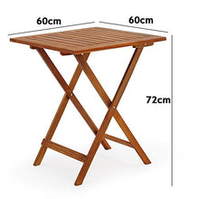 Deuba Set da balcone in acacia 3 pz tavolo e sedie da giardino esterno terrazza bar bistro salotto
