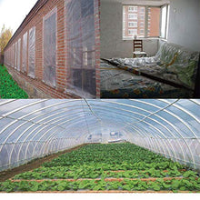 Tenda da Balcone in Plastica PE,Telone Impermeabile Trasparente per Esterno,Copertura per Serra e Parabrezza,Panno di Pioggia Con Occhielli,Giardinaggio Isolamento Termico Telo (6x6m/19.7x19.7ft)
