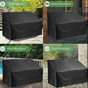 Xinxiu, copertura per panca da giardino a 2 posti, impermeabile, antivento, anti-UV, tessuto Oxford 210D, copertura protettiva per sedie da esterno (134 x 66 x 89 cm)