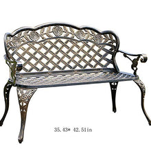 LXLH Panca da Giardino Sedile Sedia da Giardino Cortile Balcone Tempo Libero Sedia Doppia Ghisa Alluminio Rosa Panchina Bronzo Sedia da Parco retrò Europea Rame 35,43 * 42,51 Pollici