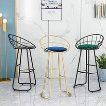 TRGCJGH Sedia da Bar Moderna per Cucina Sala da Pranzo Altezza del Bancone degli Sgabelli da Bar Sgabello con Schienale E Poggiapiedi Rivestimento in Velluto,C-SeatHeight27.5inch
