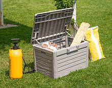 Cassapanca da giardino con capacità di 120 litri, richiudibile, in plastica, misura S, 73 x 50,5 x 46,5 cm