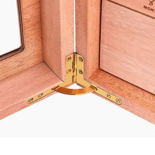 BINGFANG-W Cigar Box, Cigar Humidor Legno di Cedro trasparente Tetto apribile grande capacità Piccolo tre strati Idratante Box Cigar Box, Cigar Humidor e sigari accessori for fumatori, Rosewood Buon u