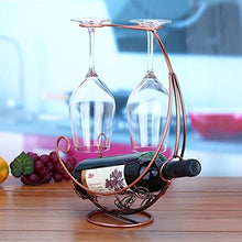 GJSN - Portabottiglie per vino, creativo, può contenere 1 bottiglia di vino e 2 bicchieri, dimensioni: 32 cm di lunghezza, 35 cm di altezza.