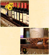 L.TSN Portabottiglie da Vino a soffitto Stile Semplice Portabicchieri da Vino in Ferro da Appendere Decorazione a soffitto Scaffale per Bar (Dimensioni: 120 * 35 cm)