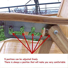 Sedia Lounge Sedia Regolabile Chaise Reclinabile Bamboo Sedia a Dondolo Pieghevole Pieghevole Sedia a Sdraio Portatile per Giardino Prato a Sdraio Backyard