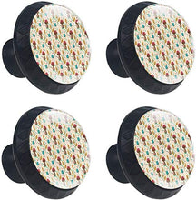 Fungo della natura Pomelli per Porta Set di 4 Pomelli per Mobili Manopole per Cassetti Cucina Armadio Vetro