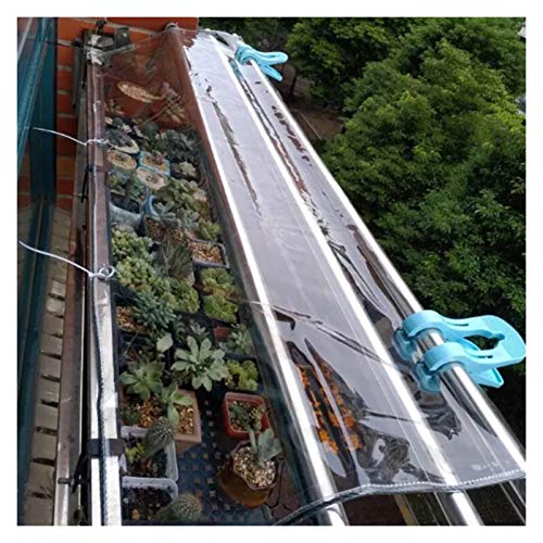LXHONG Strato Impermeabile della Tela Cerata Chiara, Telo Trasparente con Occhielli, Mobili da Giardino Copre Ombra Ombra Antipioggia Copertura Vegetale Mobili da Giardino, 26 Dimensioni