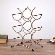 LHQ-HQ Wine Rack, 3 Strati impilabile Wine Rack - Classic Wine Rack - Adatto for Bar, armadi, dispensa, ECC - 6 Bottiglie, Metal