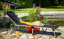 Casaria Lettino Prendisole Malta in Alluminio 210cm 150kg con Tetto Parasole Sdraio da Spiaggia Lettino da Giardino in Tanti Colori