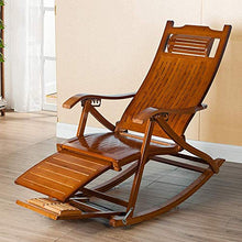 ZZX Sdraio Pieghevole Poltrone Salotto Sedia Giardino Sdraio Mare bambù Sedia a Dondolo Imbottita Cuscino Pieghevole Poltrona lettini Balcone Regolabile Sedia