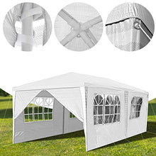 Hengda 3x6m Gazebo da Giardino Bianco, Impermeabile Tenda con 6 Parti Laterali per terrazza, Festa, Mercato