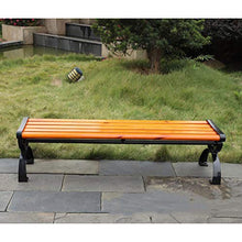 Panca da Giardino in Legno A 2 Posti, 120 Cm, Mobili da Esterno, Seduta con Doghe in Legno, Gambe in Metallo, Panchina per Balcone, Patio, Senza Schienale