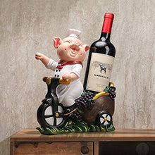 zxb-shop Portabottiglie Wine Holder archiviazione Sorridente Pig Shape Wine Rack personalità Home Kitchen Restaurant Resina Vino Vassoio controsoffitto Cabinet Cantina Portabottiglie da appoggio
