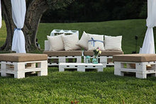 Arketicom Cuscino per Pallet Seduta Divano per Giardini ed Esterni Idrorepellente Sfoderabile 003 Grigio Beige 120x80 x10