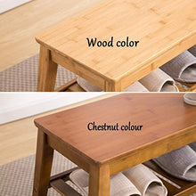 BHBXZZDB Veranda 2 Tier Bambus Schuhschrank Osmanische Schuhschrank Bank mit Sitzkissen Korridor Schuhschrank Ideal für Badezimmer/Wohnzimmer und Korridore Haushaltsgegenstände (Farbe: Kastanie Grö