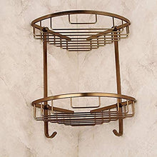 gongxi Cestello Porta Shampoo per Doccia con Finitura in Alluminio Antico a Parete, Doppio Strato