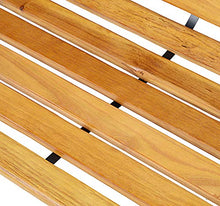 Outsunny Panca in Legno 2 Posti, Panchina da Esterno, Giardino, Balcone o Terrazzo 122x60x80cm, Nero e Color Legno