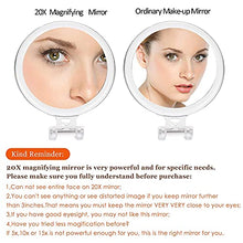 B Beauty Planet Specchio a due lati, ingrandimento 20x / 1x, 12.7 cm, uso per applicazione di trucco, tweezing e blackhead / rimozione di deplianità (Nero)
