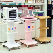 YIN YIN Carrello per Ripiani Carrello di stoccaggio - Carrello Doppio per Bellezza Carrello per Salone di Bellezza, Supporto per mensola per Staffa, Mobile Rack Carrello a rulli