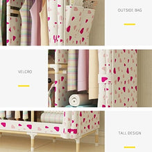 LyMei Armadio in Legno massello Armadio di stoccaggio in Tessuto Armadio in Tessuto Oxford Armadio in Tessuto Armadio Pieghevole,A_128*45 * 170cm