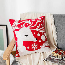 plkm Cuscini di Neve Natalizi, Cuscini di Tela Ricamati 45 * 45cm/Grandi Fiocchi di Neve