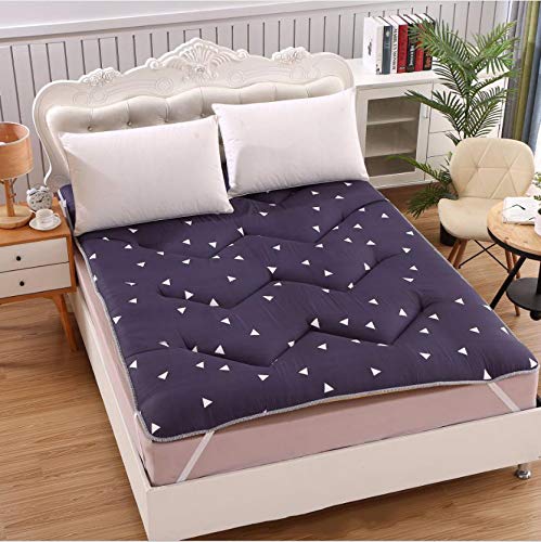 Nileco Coprimaterasso Trapuntato con Cinghie, Giapponese Tatami Tappetino Pieghevole Coprimaterasso Copertura Ultra Soft Materasso Futon Home,Studente-c W120*h200cm(47 * 78inch)