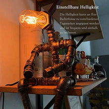 Steampunk - Lampada industriale per vino, dispenser di vino, scaffale per vino e versatore, in ferro industriale, stile retrò, per camera da letto, soggiorno, sala da pranzo, bar
