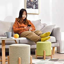 Sgabello Resistente per Soggiorno Semplici mobili for la casa in stile nordico Sgabelli in legno con rivestimento sfoderabile e lavabile in legno Sgabelli bassi Sgabello rotondo Pouf for sedie Sgabell