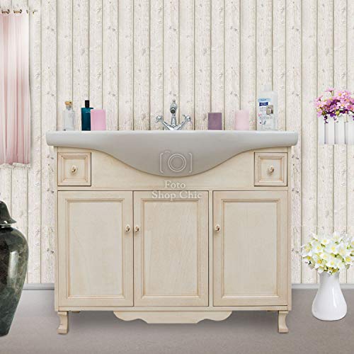 Shop Chic Base mobile bagno con lavabo 105 cm in legno pastello classico moderno