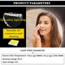 Specchio da Bagno con LED Illuminazione Luce Parete Specchi Ovale Trucco Illuminato Cosmetico Anti Nebbia Interruttore Tattile