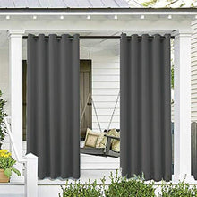 ele ELEOPTION Tenda per Esterni, Impermeabile, Protezione dai Raggi UV, con Occhielli, Oscurante, per Giardino, Cortile, Balcone, Grigio Scuro, 1 Pezzo / 132 X 240cm