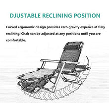 FACAZ Sedie da Giardino reclinabili, lettini Prendisole Zero Gravity Chaise Longue da Giardino per Esterni a Dondolo Supporto per Sedia a Sdraio 440 libbre (Colore: Nero)