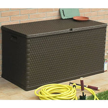 mewmewcat Baule Contenitore Portaoggetti Moderno da Giardino,Patio,Terrazza per Esterno 120 x 56 x 63 cm