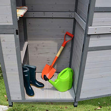 BESTSOON Armadietto da Esterno per Mobili da Giardino Outdoor in Legno Strumento Locker Governo di immagazzinaggio Impermeabile Sunproof anticorrosivo Villa Giardino Balcone Giardino Farm