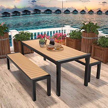 N/Z Attrezzatura Quotidiana Tavolo da Esterno e Sedia Combinazione semplicità Giardino Hotel Vista Mare Balcone Rettangolo Tavolo da Esterno Cortile Tavolo da negoziato e Sedia