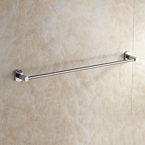 MBYW - Portasciugamani moderno e minimalista, portasciugamani in rame, con superficie cromata, montaggio a parete, 60 cm, adatto per bagno, camera da letto