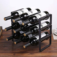 Yardwe Porta bottiglie da vino del cavo del metallo supporto di esposizione del vino del basamento del supporto del vino di posizione per l'accessorio domestico (3 bottiglie Holds)