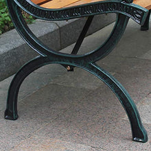 Panchina Svago Cortile, In Legno Massello Anti-corrosione E Banco Di Mobili Da Giardino Parco Ghisa Piede Di Ferro, In Grado Di Ospitare 2-3 Persone, Adatte A Prato / Balcone / Veranda / Strada