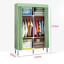 LyMei Organizzatore di stoccaggio Guardaroba Armadio in Tessuto in Acciaio Inox Pieghevole Piccolo Armadio Organizzatore di stoccaggio, 110 * 170 * 45 cm,A