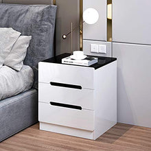 WSJQWHW Comodino Bianco, Piccolo Comodino con 3 cassetti, Camera da Letto Laterale, Comodino Semplice Camera da Letto Moderno Semplice Comodino Comodino Piccolo Armadio di stoccaggio