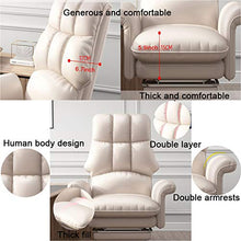 Ergonomico Sedia Gaming Ufficio Computer Sedie da Girevole Ergonomica Poltrona di inclinazione Cuscino Lombare in Pelle PU 1 Pezzo Adatto per Giocare,Grigio