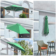 Ombrellone da Giardino Esterno Spiaggia Terrazzo Ombrellone da parete con ombrelloni e palo in metallo - Ombrellone da giardino per esterni, balcone, inclinabile ( Color : Brown , Size : 2.2m(7.2ft) )