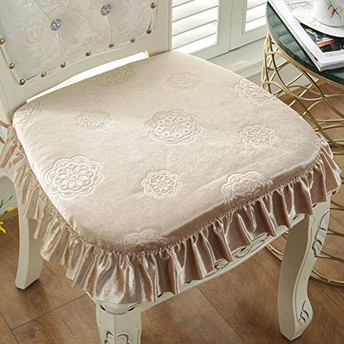 XHNXHN Cuscini per sedie da Pranzo Spessi Europei, Cuscini per sedili Corti in Peluche Cuscini per sedili per Esterni Antiscivolo per Interni Decorazioni per la casa Cuscini per sedie Lavabili con
