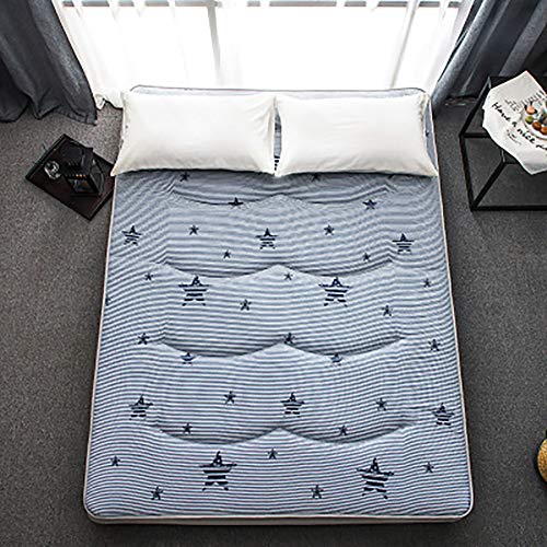 WSZGR Giapponese Futon Materasso Tatami Tappetino Pieghevole Portatile Campeggio Materasso Sleeping Pad,Stella del Mare Grigio Materasso Topper Grigio 150x200cm/59x79inch