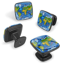 Animali del mondo Pomelli per Porta Set di 4 Pomelli per Mobili Manopole per Cassetti Cucina Armadio Vetro
