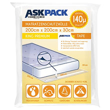 Custodia per Materassi • -Estremamente resistente allo strappo • chiusura adesiva • Impermeabile • 4 Misure • Ideale per il Trasloco & Stoccaggio • Film extra forte 100µ -140µ •(200 x 200)