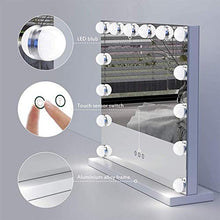 HFFFHA Specchio per Trucco da Trucco Illuminato con luci a LED Luminose Specchi Cosmetici da Tavolo per Trucco Senza Cornice Illuminati