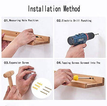Una partizione Display Rack Bagagli Immagine Ledge mensola Rapida Sostituzione mobili a Corpo Lunghezza x Larghezza Piano Spazio Solido Muro di Legno di Quercia, Materiale Legno: